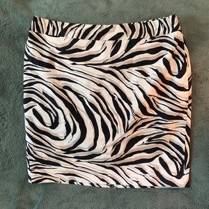 Zebra print dress skirt